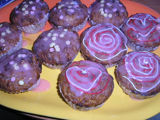 Ružové muffiny